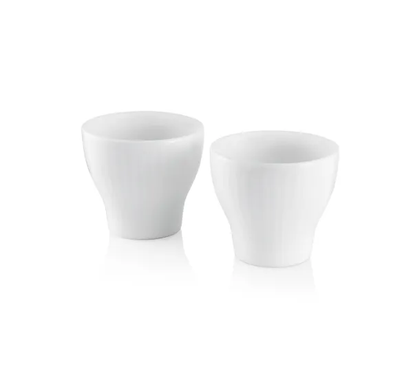 Royal Copenhagen Weiß Gerippt Eierbecher - 2 Stk.